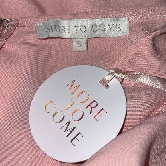 NWT More To Come Revolve Natasha Ruffle Midi Dress in Pink Small - Picture 13 of 15